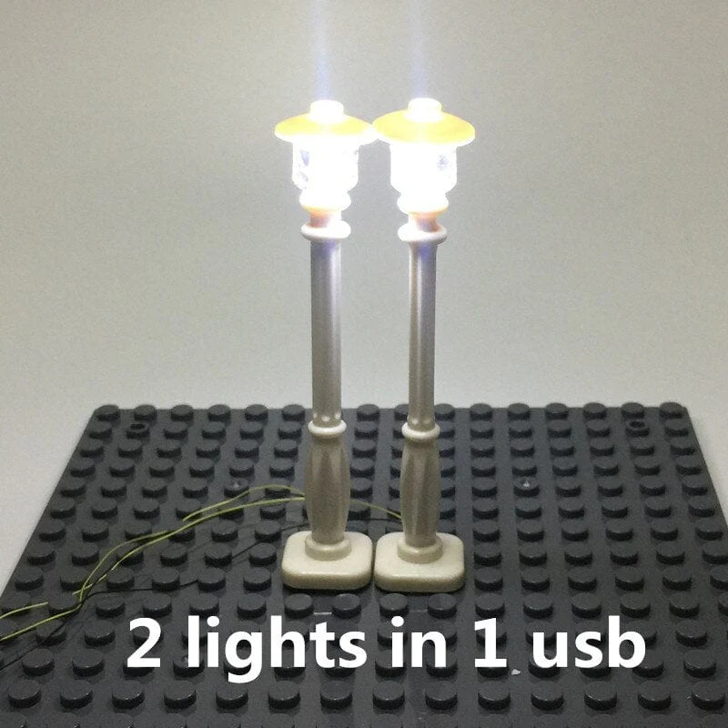 Light Kit for MOC Accessory LED Lamp Post Street Light / Spotlight / Traffic Light For City Series Bricks Block Model - Image 8