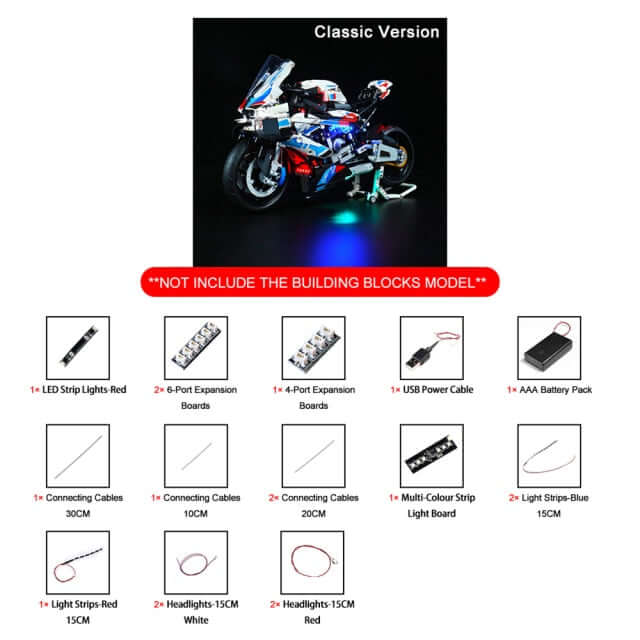 Light Kit for Technic™ Motorcycle M1000 #42130 - Image 6