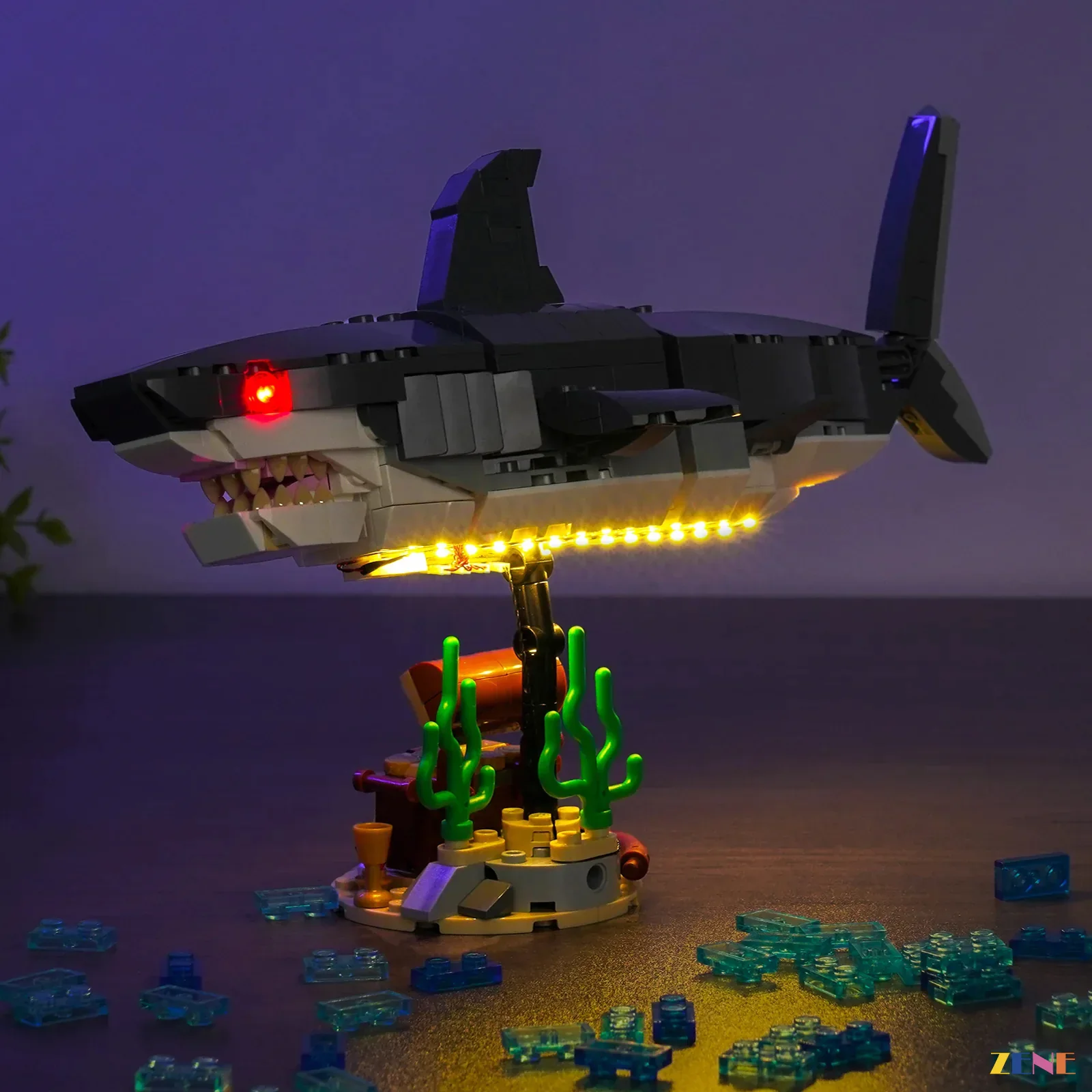 Light Kit for Fierce Shark with a Treasure Chest #31381