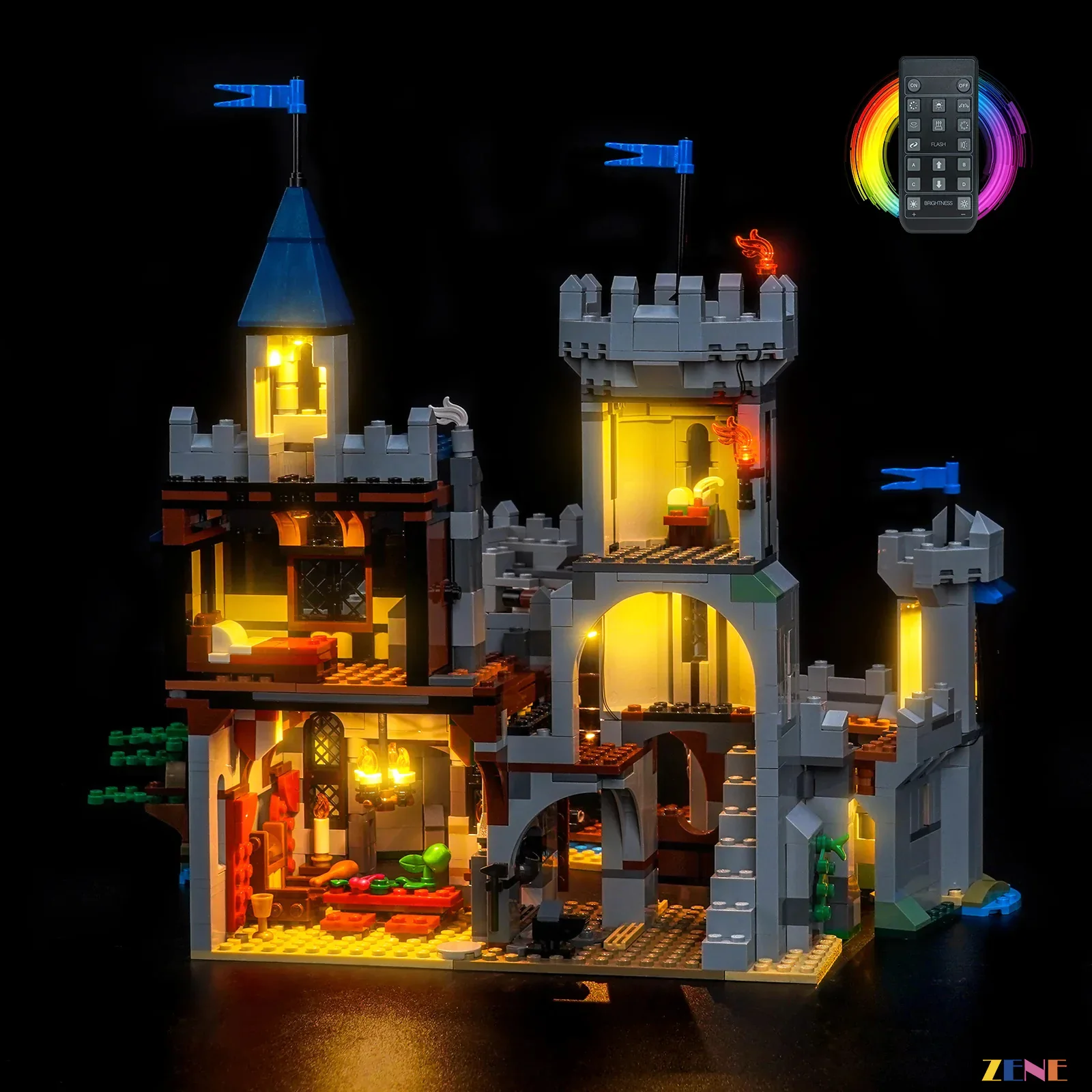 Light Kit for Medieval Horse Knight Castle #31168 - Image 12