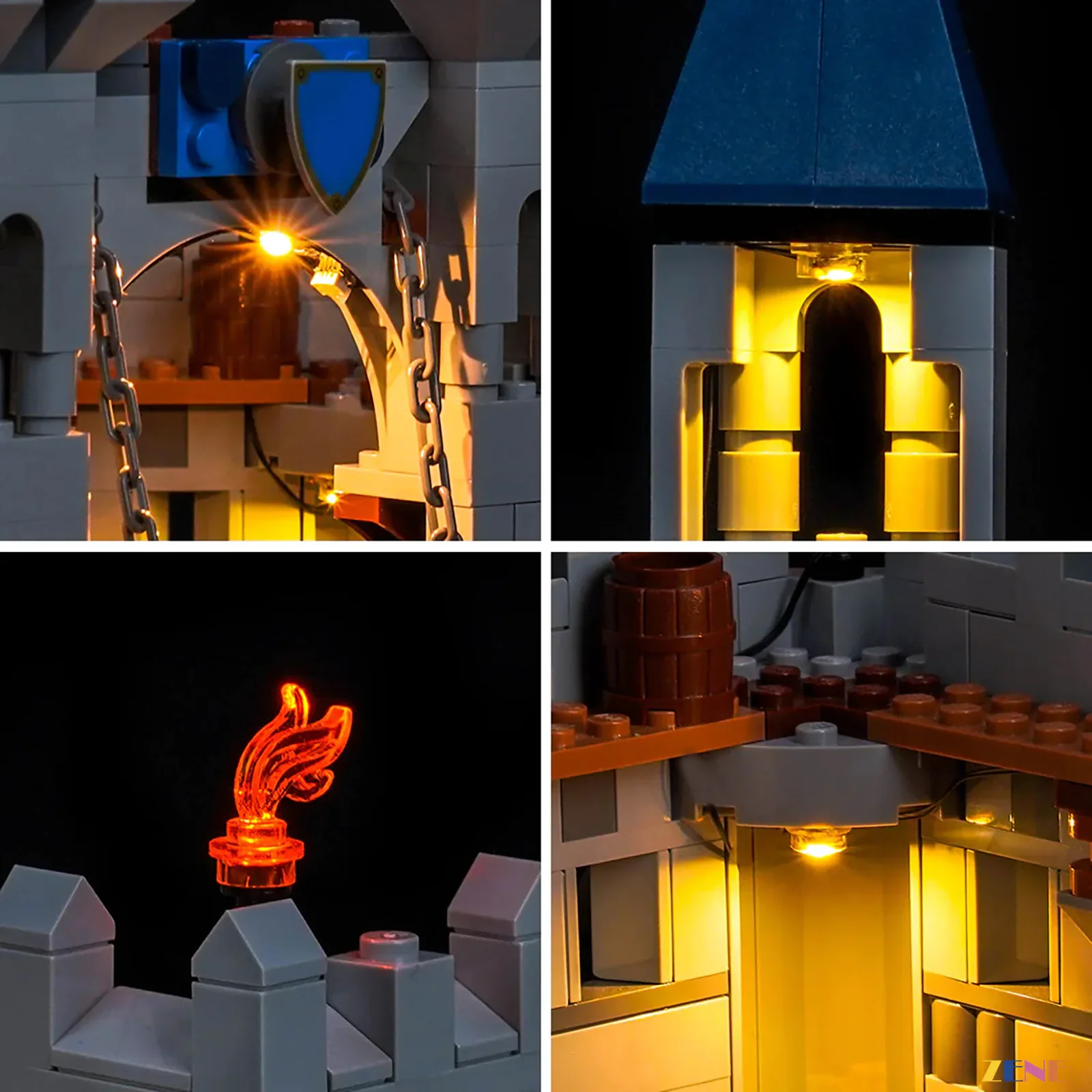 Light Kit for Medieval Horse Knight Castle #31168 - Image 9