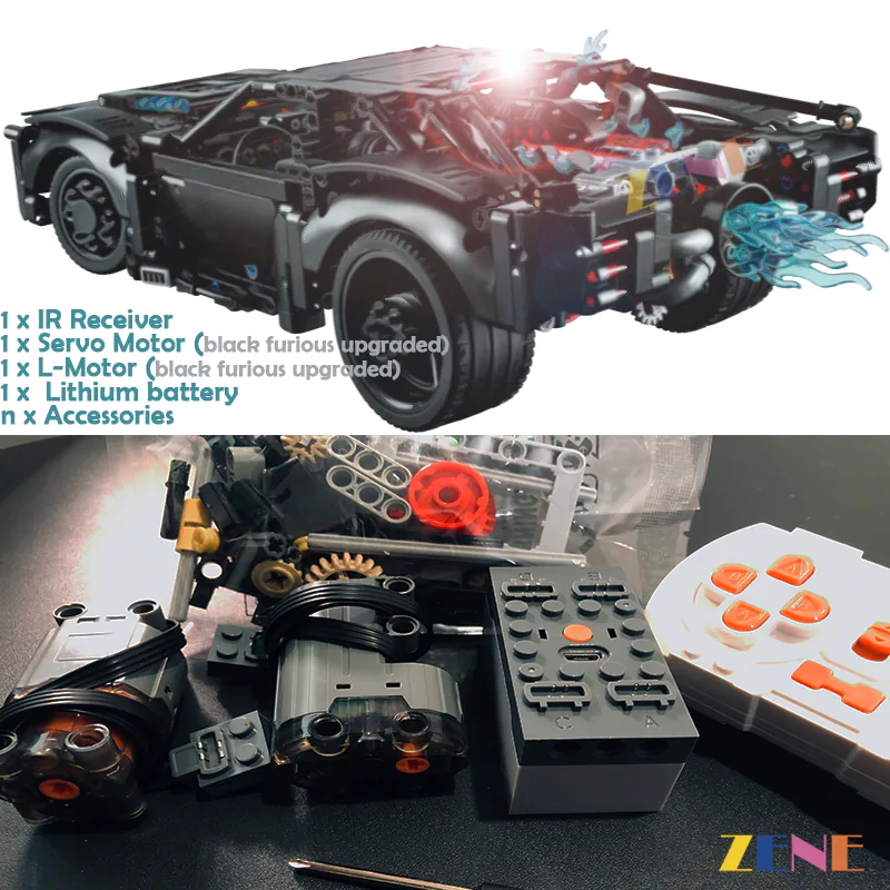 Power Functions Kit for THE BATMAN BATMOBILE #42127 Motor