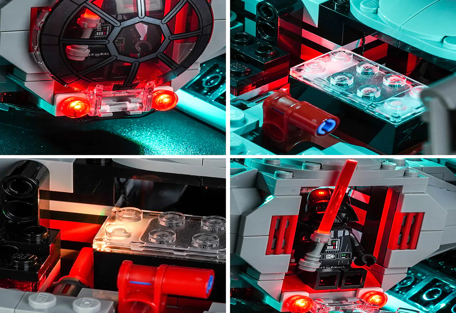 Light Kit for SMART Play: Darth Vader's TIE Fighter #75421 - Image 9
