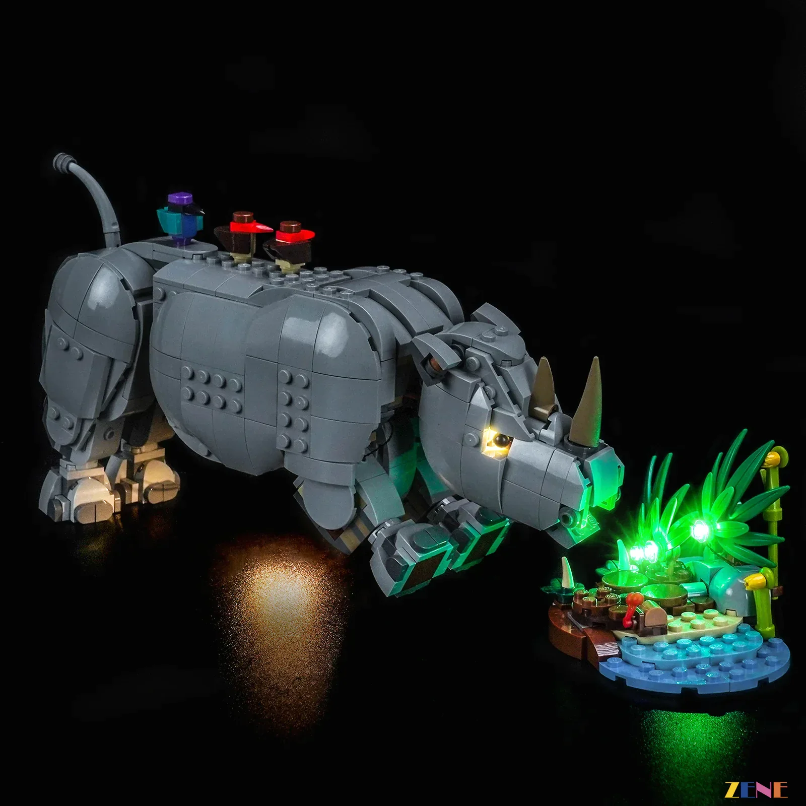 Light Kit for Wild Animals: Majestic Rhino with Birds #31171 - Image 4