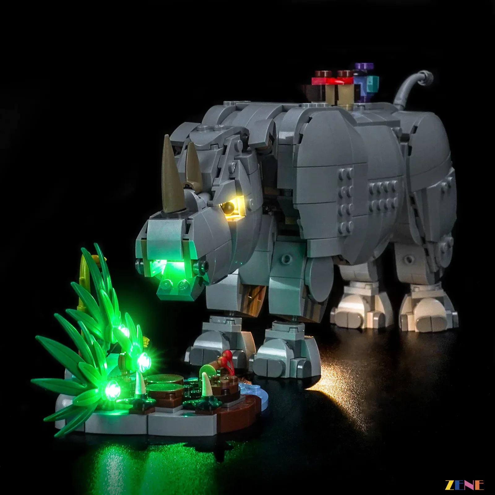 Light Kit for Wild Animals: Majestic Rhino with Birds #31171 - Image 9