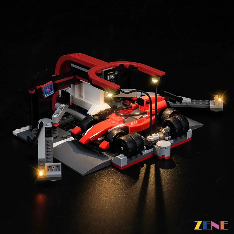 Light Kit for F1 Pit Stop & Pit Crew with Ferrari Car #60443
