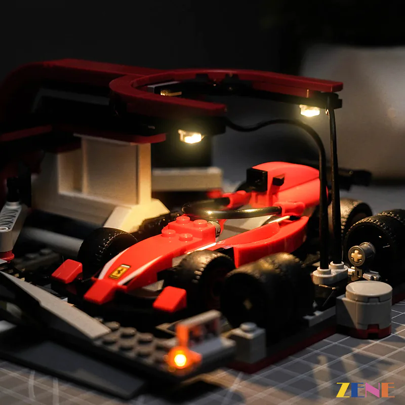 Light Kit for F1 Pit Stop & Pit Crew with Ferrari Car #60443 - Image 3