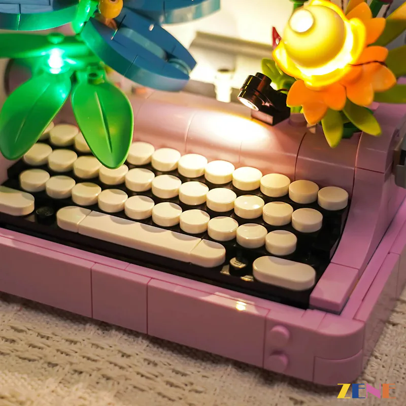 Light Kit for Typewriter with Flowers #31169 - Image 5