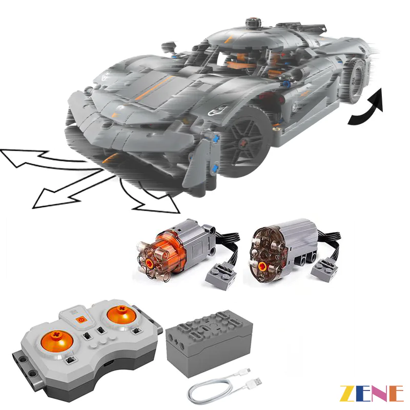 Power Functions for Koenigsegg Jesko Absolut Hypercar #42173 #42184 RC Motorized